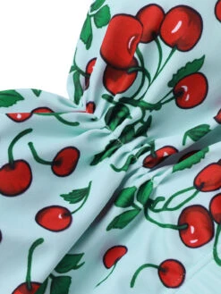 Retro 1950s Cherry Summer Halter Swimsuit -Retro Pulse Shop SCX001123 5