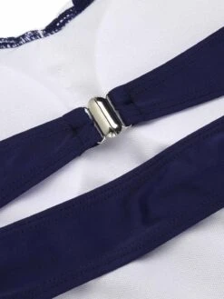 Navy Blue 1930s Halter One-piece Swimsuit -Retro Pulse Shop SCX001168 NB 6