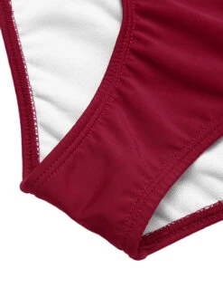 Red 1940s Strawberry Mesh Strap Swimsuit -Retro Pulse Shop SCX001194 6