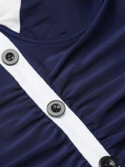 [Plus Size] Navy Blue 1950s Pleated Halter Swimsuit -Retro Pulse Shop SCX001215 5 8fe072aa 5b02 48e9 b55a d3404d7516a8