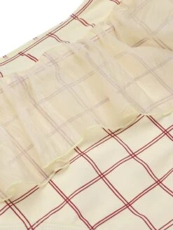 1950s Bowknot Plaid Mesh Patchwork Swimsuit -Retro Pulse Shop SCX001279 6