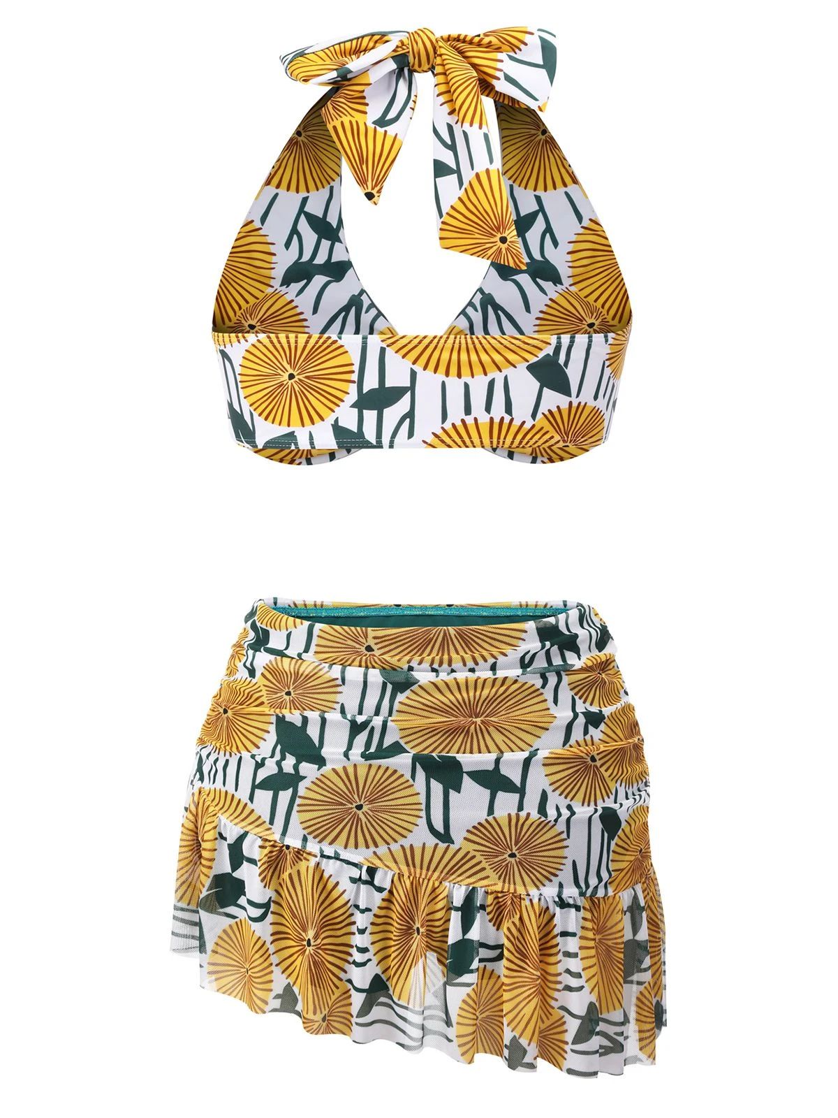 1950s Halter Ping Pong Floral Swimsuit 6 1950s Halter Ping Pong Floral Swimsuit - Image 4