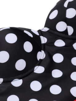 Black & Red 1950s Dots Halter Swimsuit -Retro Pulse Shop SCX001311 5