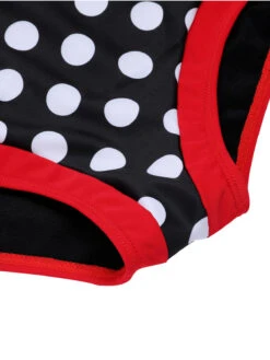 Black & Red 1950s Dots Halter Swimsuit -Retro Pulse Shop SCX001311 6
