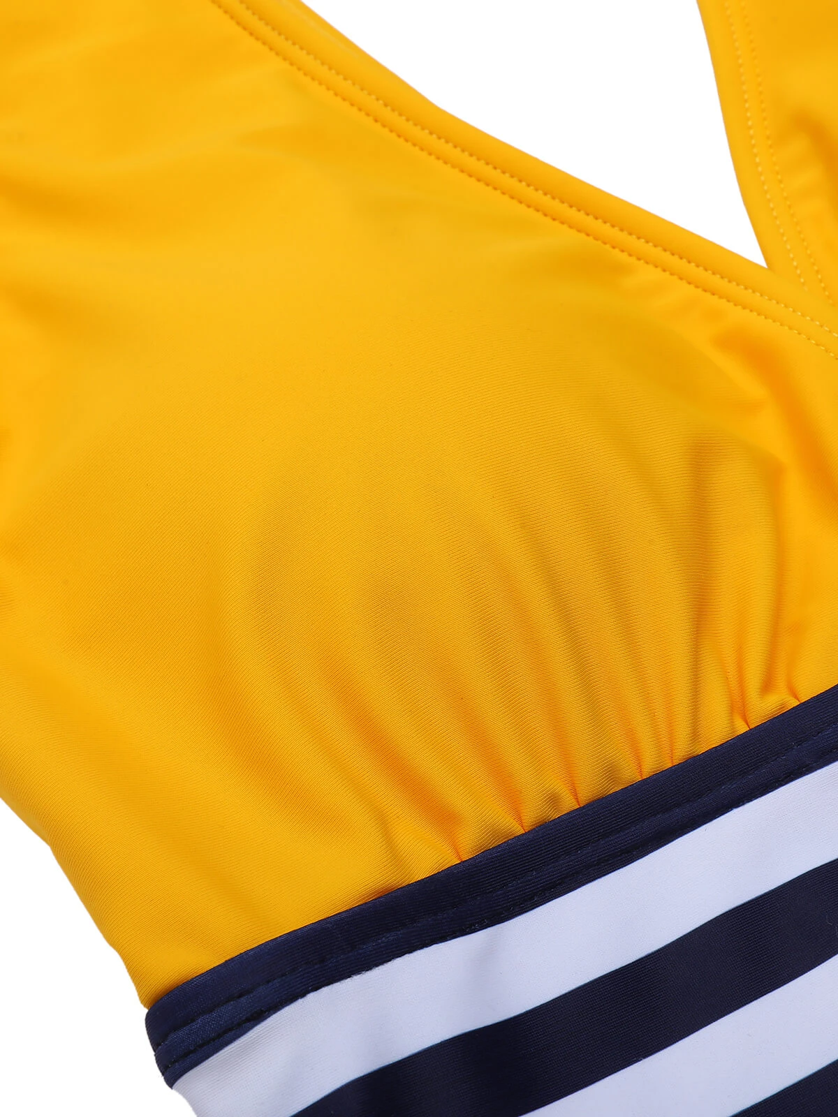 Yellow & Blue 1950s Striped Lace-Up Swimsuit 8 Yellow & Blue 1950s Striped Lace-Up Swimsuit - Image 6