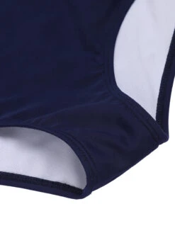 Yellow & Blue 1950s Striped Lace-Up Swimsuit 15 Yellow & Blue 1950s Striped Lace-Up Swimsuit -Retro Pulse Shop SCX001313 6