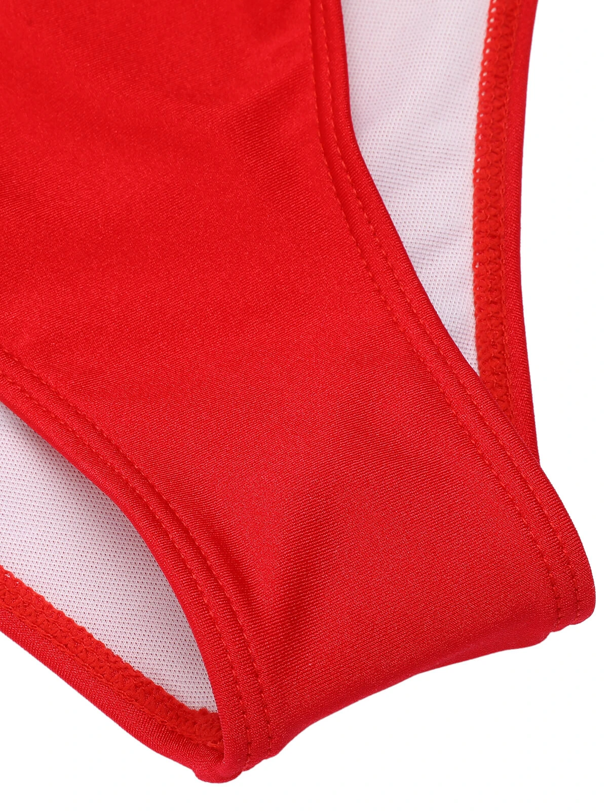 Red 1940s V-Neck Solid One-piece Swimsuit 8 Red 1940s V-Neck Solid One-piece Swimsuit - Image 6