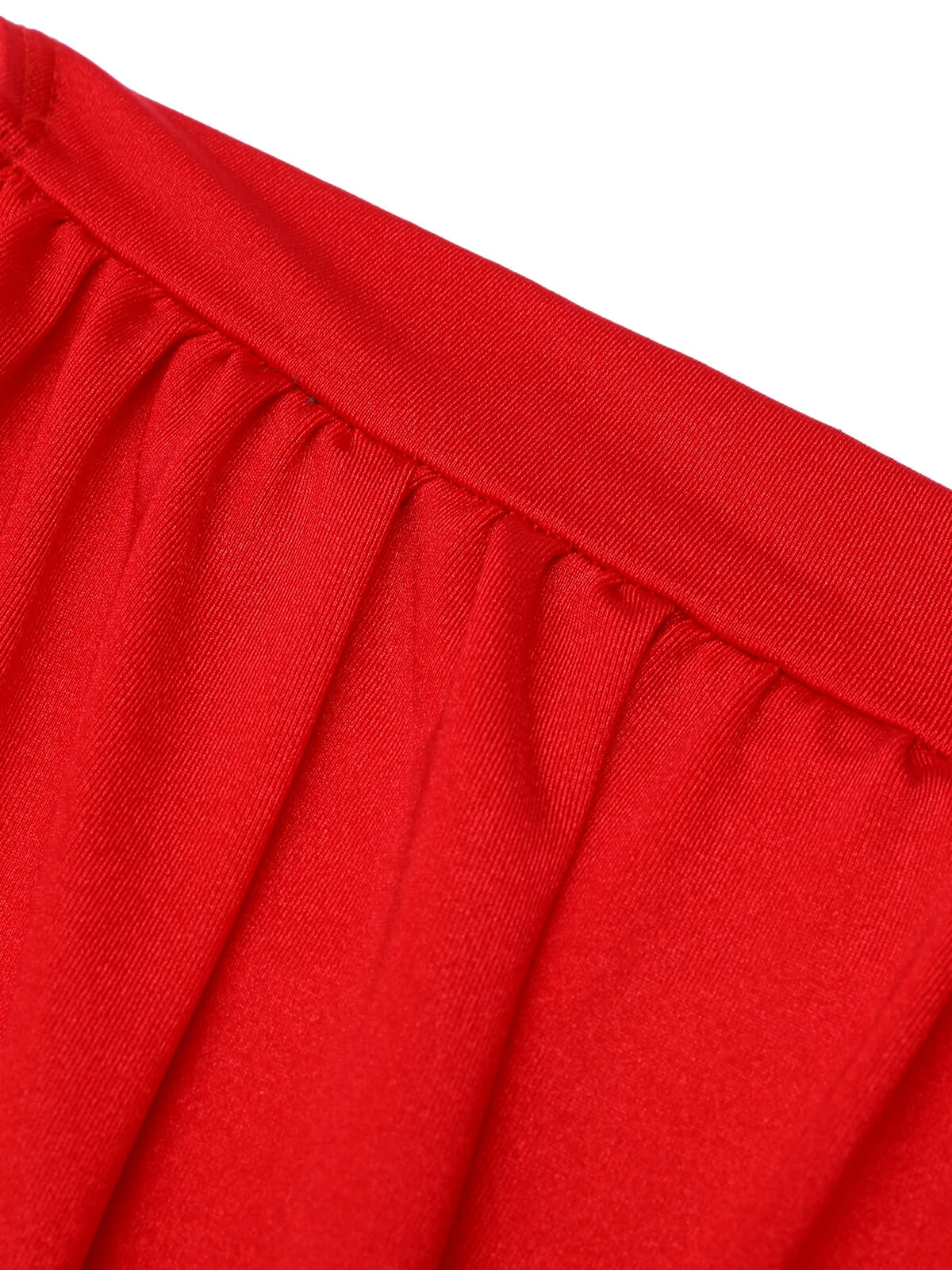 Red 1940s V-Neck Solid One-piece Swimsuit 9 Red 1940s V-Neck Solid One-piece Swimsuit - Image 7