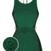 Green 1940s Sleeveless Backless Halter Swimsuit -Retro Pulse Shop SCX001341 01