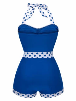 Red 1940s Halter Patchwork One-piece Swimsuit -Retro Pulse Shop SCX001365 2 1e148ea4 2aff 409c a354 467c3d795cb1