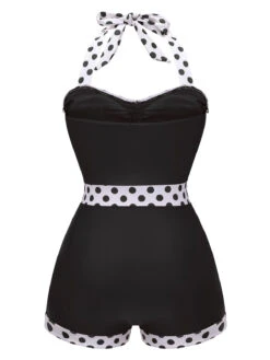 Red 1940s Halter Patchwork One-piece Swimsuit -Retro Pulse Shop SCX001365 2 71714c8e 9f62 43a3 9134 1850656360fa