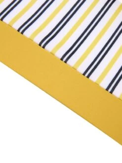 2PCS Yellow 1940s Striped Patchwork Swimsuit -Retro Pulse Shop SCX001383 4