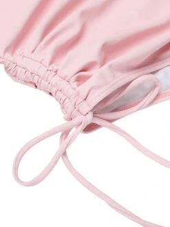 Pink 1940s Rose Strap One-piece Swimsuit -Retro Pulse Shop SCX001408 5