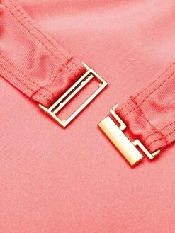 Pink 1940s Bow Strap One-piece Swimsuit -Retro Pulse Shop SCX001409 4