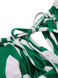 1960s Green Leaf Sleeveless Camisole Strap Swimsuit 17 1960s Green Leaf Sleeveless Camisole Strap Swimsuit -Retro Pulse Shop SCX001428 4