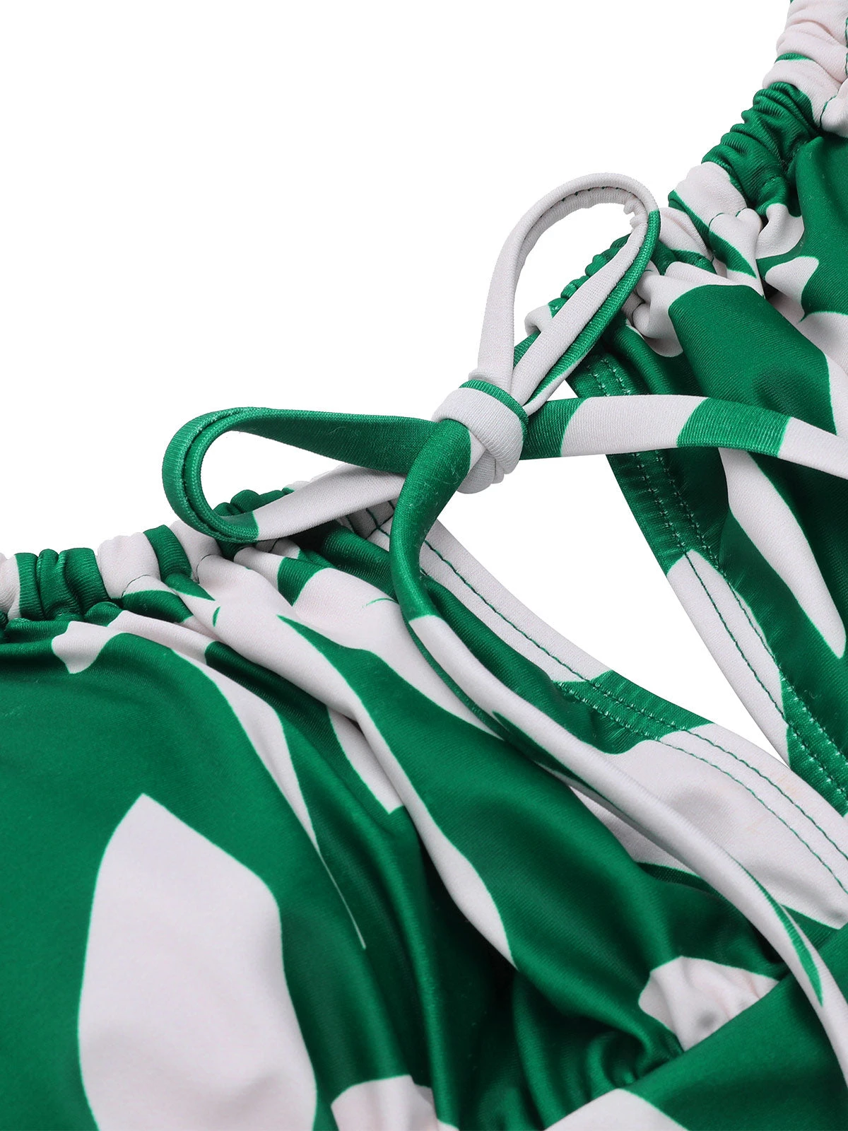 1960s Green Leaf Sleeveless Camisole Strap Swimsuit 9 1960s Green Leaf Sleeveless Camisole Strap Swimsuit - Image 7