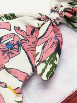 Pink 1940s Floral Strap One-Piece Swimsuit 13 Pink 1940s Floral Strap One-Piece Swimsuit -Retro Pulse Shop SCX001478 4