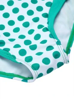 Green 1940s Polka Dot Bowknot One-Piece Swimsuit -Retro Pulse Shop SCX001481 6 compressed