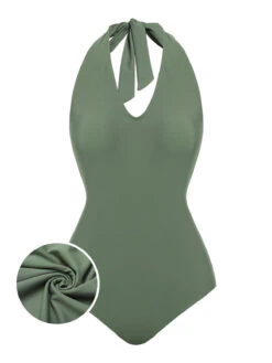 Green 1940s Floral Halter One-Piece Swimsuit -Retro Pulse Shop SCX001503 01 compressed