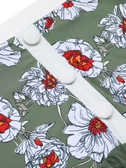 Green 1940s Floral Halter One-Piece Swimsuit -Retro Pulse Shop SCX001503 7 compressed