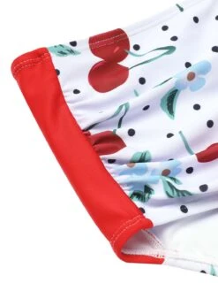 White 1950s Cherry Lace-Up Halter Swimsuit 15 White 1950s Cherry Lace-Up Halter Swimsuit -Retro Pulse Shop SCX001511 6 compressed