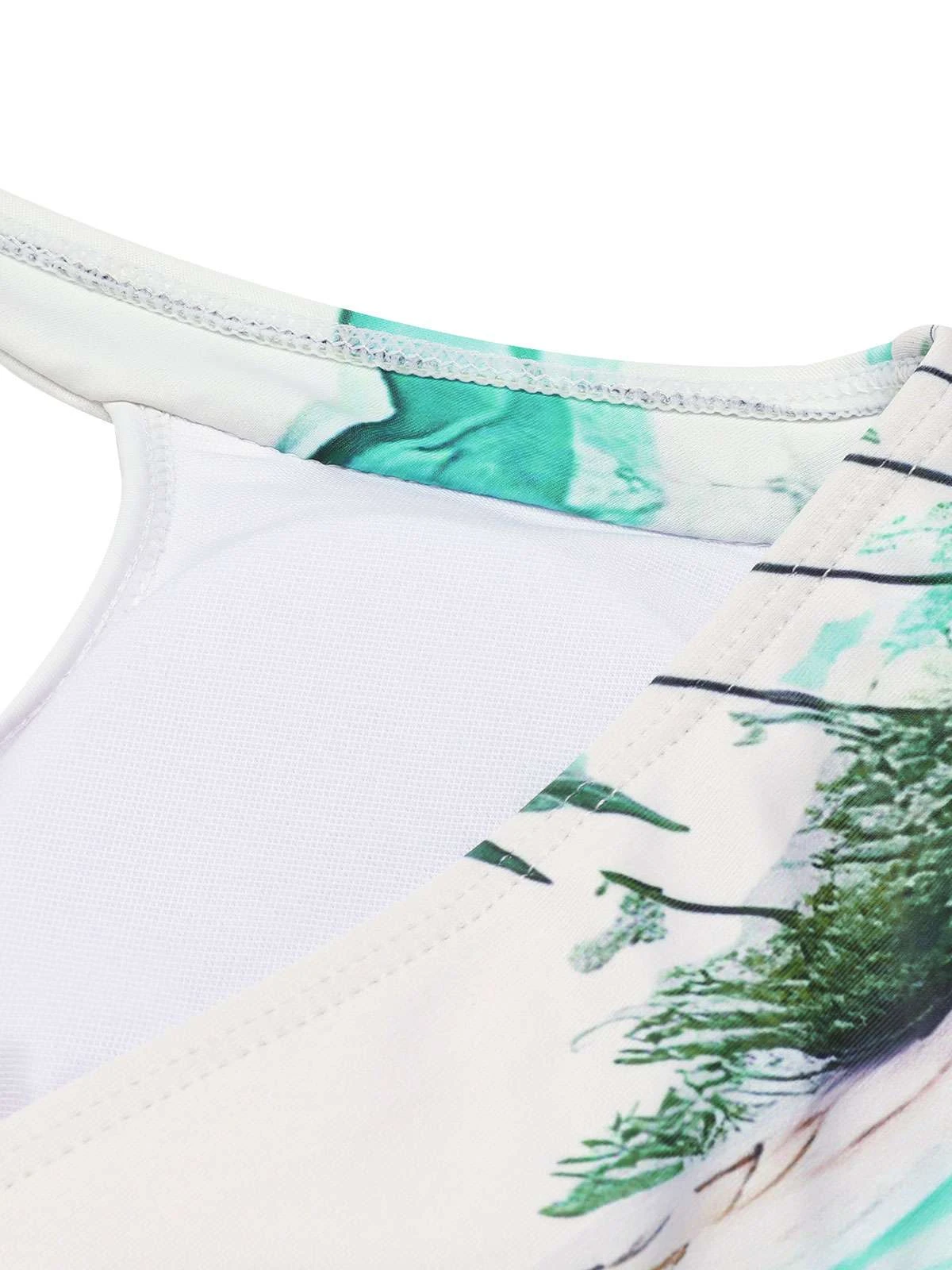 1950s Coconut Tree & Beach Patchwork Swimsuit 7 1950s Coconut Tree & Beach Patchwork Swimsuit - Image 5