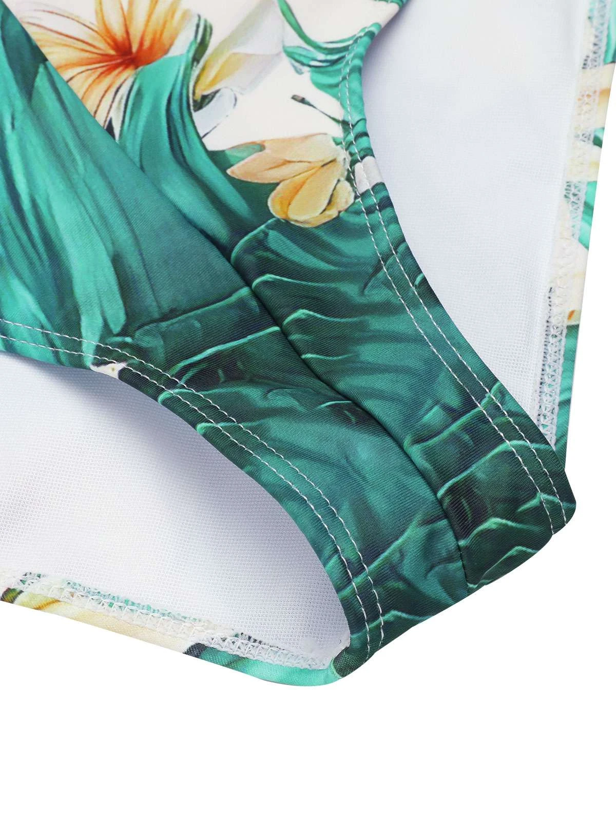 1950s Coconut Tree & Beach Patchwork Swimsuit 8 1950s Coconut Tree & Beach Patchwork Swimsuit - Image 6