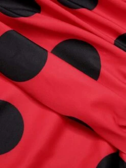 Red 1950s Polka Dots One-Piece Swimsuit -Retro Pulse Shop SCX001644 5 compressed