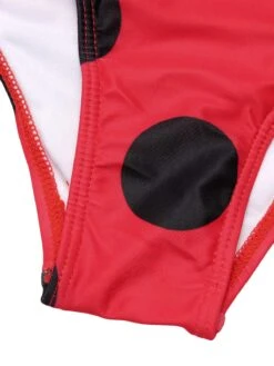 Red 1950s Polka Dots One-Piece Swimsuit -Retro Pulse Shop SCX001644 6 compressed