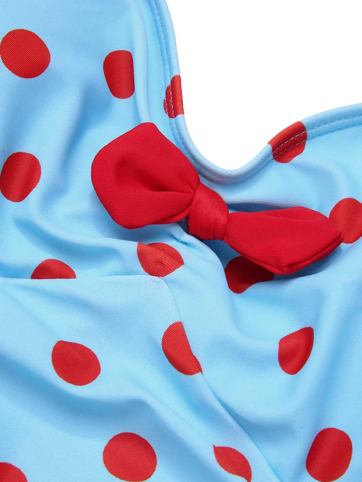 1940s Halter Contrast Polka Dots One-Piece Swimsuit 7 1940s Halter Contrast Polka Dots One-Piece Swimsuit - Image 5