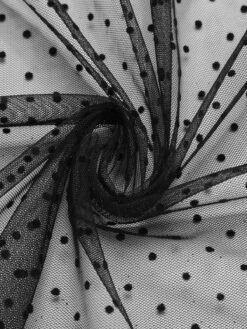 Black 1960s Polka Dots Mesh Cover-up -Retro Pulse Shop SCXL000015 5