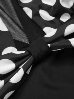Black 1950s Polka Dot Swimsuit -Retro Pulse Shop SCXL000018 4