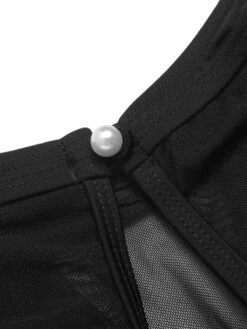 Black 1950s Polka Dot Swimsuit -Retro Pulse Shop SCXL000018 5