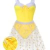 Yellow 1950s Suspender Swimsuit & Daisy Cover-Up -Retro Pulse Shop SCXL000022 01