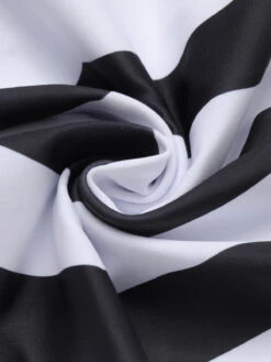 Black & White 1950s Barbie Stripes Halter Swimsuit -Retro Pulse Shop SCXL000027 6