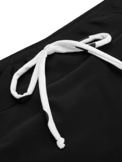 Black White 1950s Dots Layered Strap Swimsuit -Retro Pulse Shop SCXL000033 6