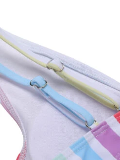 Multicolor 1950s Rainbow Stripes Swimsuit -Retro Pulse Shop SCXL000035 5