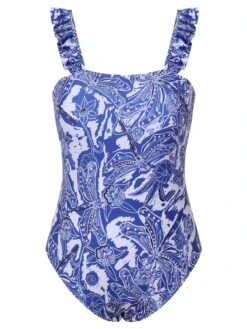 [Plus Size] 1960s Blue-and-white Porcelain Swimsuit & Cover-up -Retro Pulse Shop SCXL000038 1 a9578828 9983 449f b349 45fa948ab18d