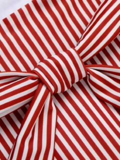 Red 1940s Spaghetti Strap Stripes One-Piece Swimsuit -Retro Pulse Shop SCXL000055 5 compressed