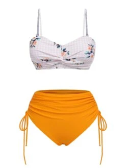 Turmeric 1940s Spaghetti Strap Roses Swimsuit -Retro Pulse Shop SCXL000059 1 compressed