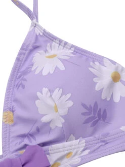 Purple 1950s Daisy Bow Strap Swimsuit -Retro Pulse Shop SCXL000081 4