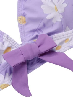 Purple 1950s Daisy Bow Strap Swimsuit -Retro Pulse Shop SCXL000081 5