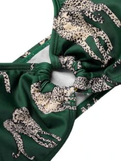 Green 1940s Leopard Halter Split Swimsuit -Retro Pulse Shop SCXL000084 5