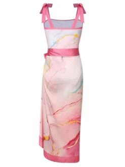 2PCS 1950s Pink Print Swimsuit & Cover-Up -Retro Pulse Shop SCXL000096 P 1 3 compressed