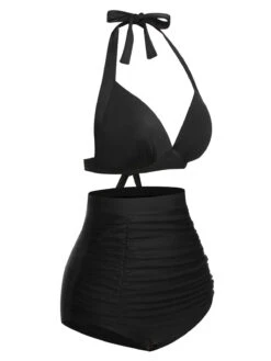 1950s Halter Plaids Lace-Up Swimsuit -Retro Pulse Shop SCXL000102 3 2 compressed