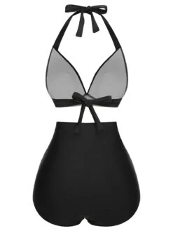 1950s Halter Plaids Lace-Up Swimsuit -Retro Pulse Shop SCXL000102 3 3 compressed