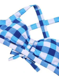 1950s Double Strap Buttoned Plaids Swimsuit -Retro Pulse Shop SCXL000105 3 5 compressed