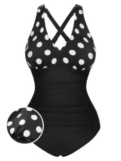 1950s Printed One-Piece Swimsuit 23 1950s Printed One-Piece Swimsuit -Retro Pulse Shop SCXL000109 01