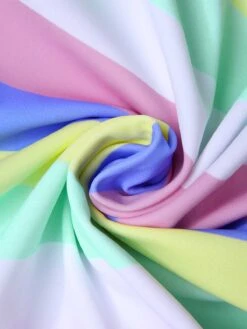 1950s Contrast Stripes Triangle One-Piece Swimsuit -Retro Pulse Shop SCXL000110 2 5 compressed