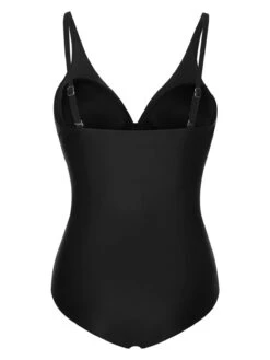 1950s Classic Solid One-Piece Swimsuit 39 1950s Classic Solid One-Piece Swimsuit -Retro Pulse Shop SCXL000112 3